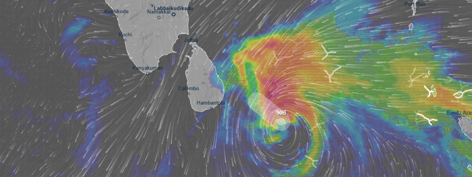 Low Pressure Over SE Bay of Bengal Intensifies